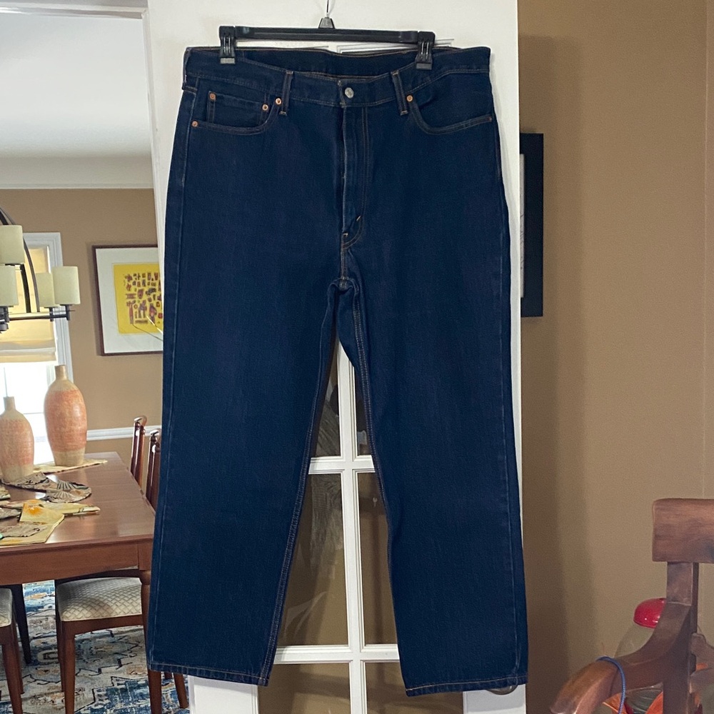 Levi's Dark Blue Straight Jeans for Men